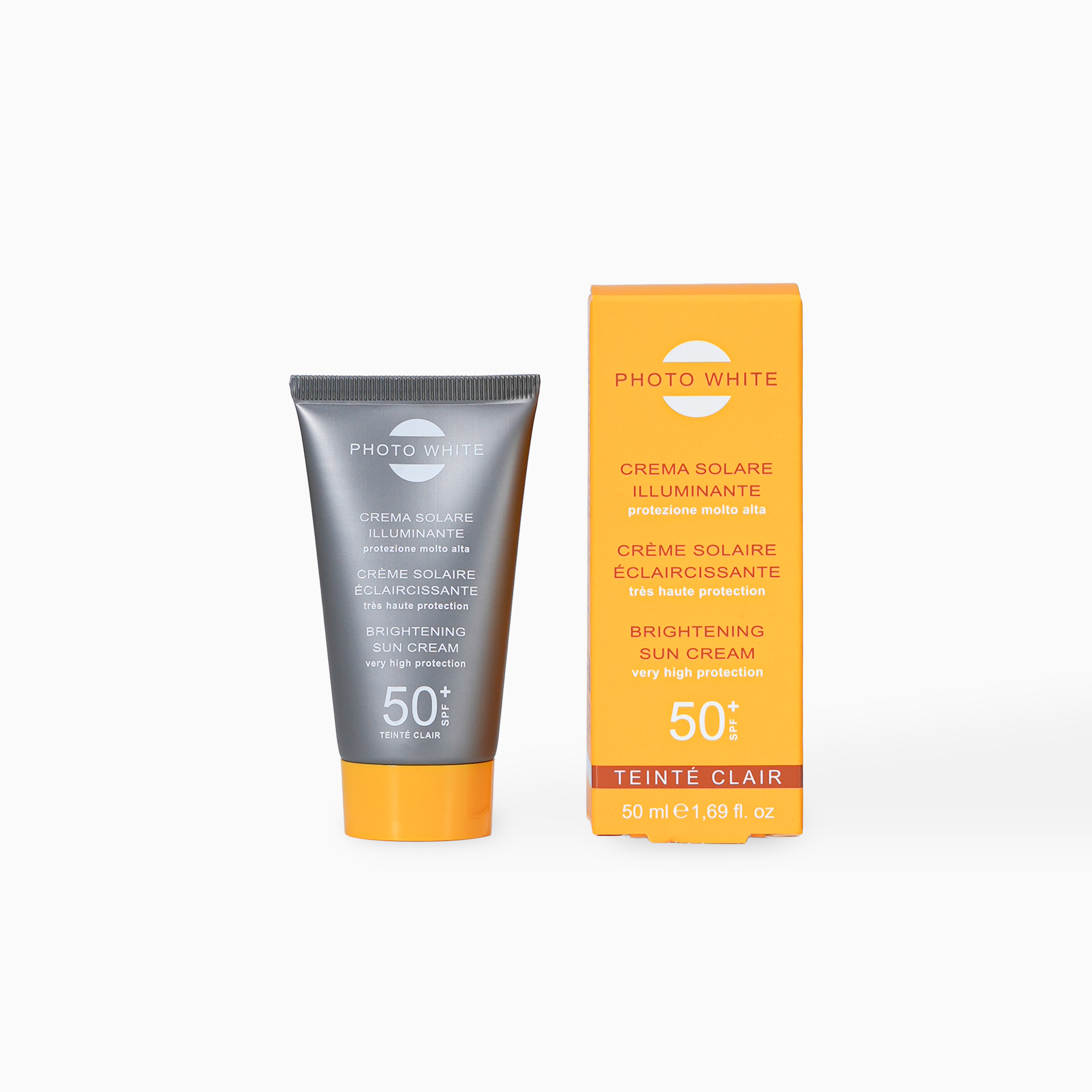 Crème solaire éclaircissante teinté clair