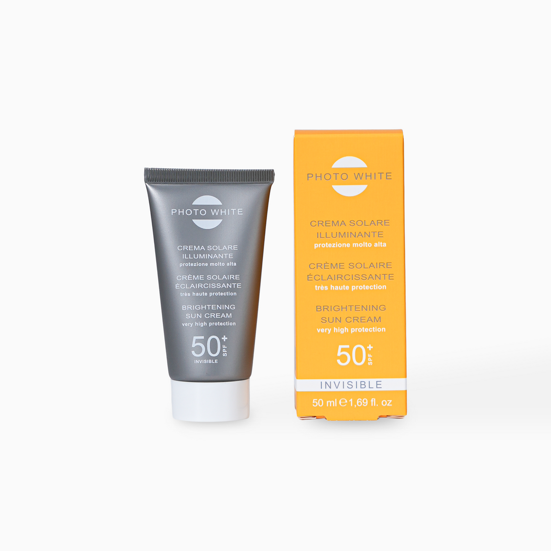 Crème solaire éclaircissante invisible